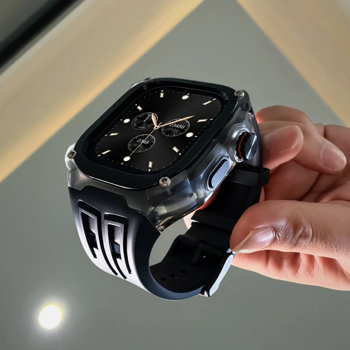 Rugged Protective Case with Integrated Silicone Band for Apple Watch Ultra