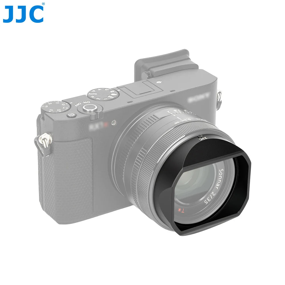 JJC Square Lens Hood with Snap-Fit Cap for Sony RX1