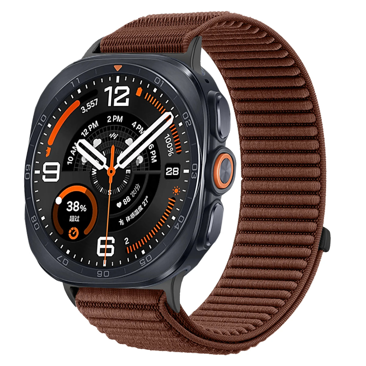 Breathable Ribbed Nylon Watch Strap for Samsung Galaxy Watch Ultra 2