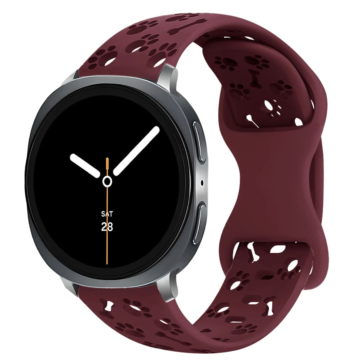 Paw Print Perforated Silicone Band for Samsung Galaxy Watch 8 and Watch 8 Classic