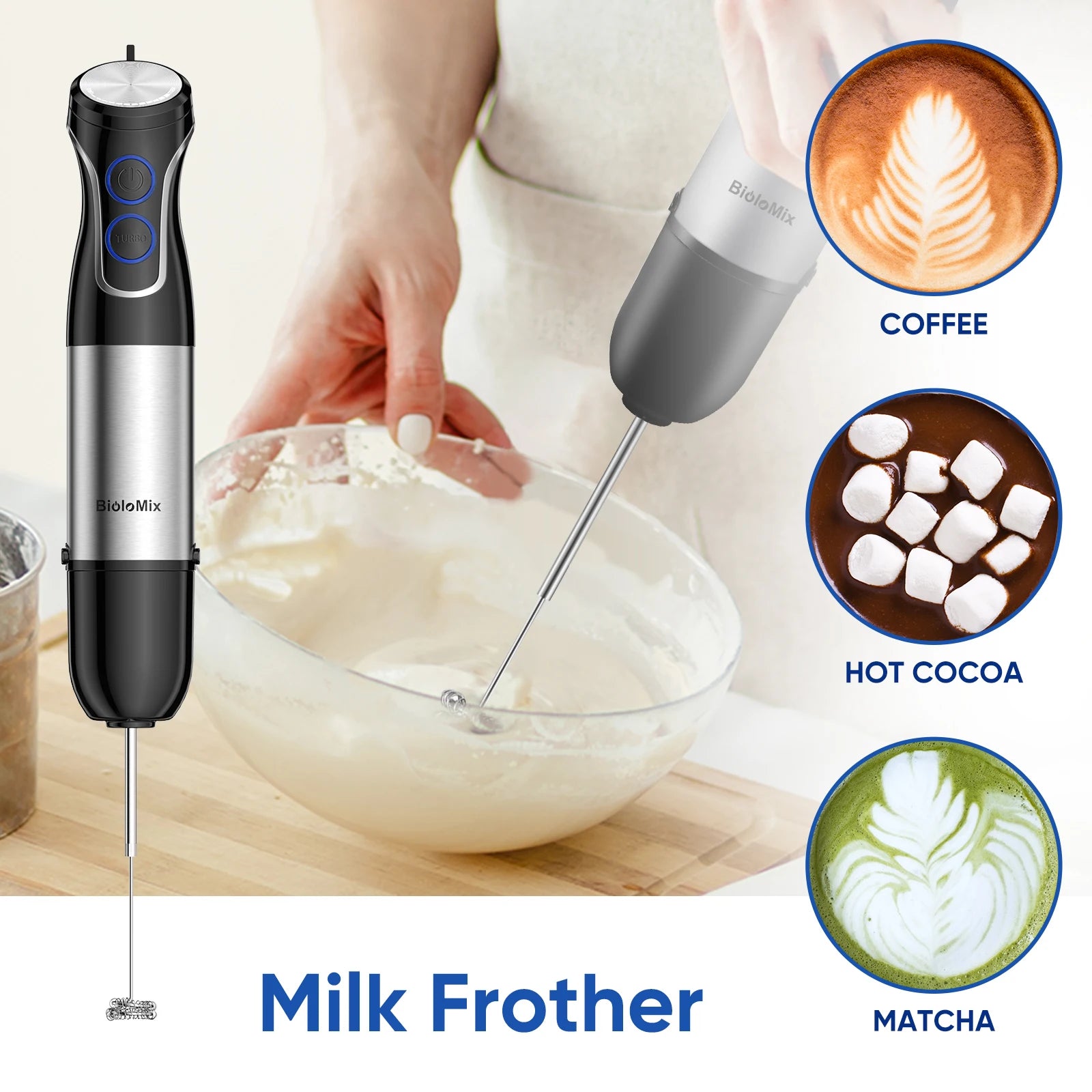 BioloMix 5-in-1 Immersion Hand Blender: Ultimate Kitchen Companion