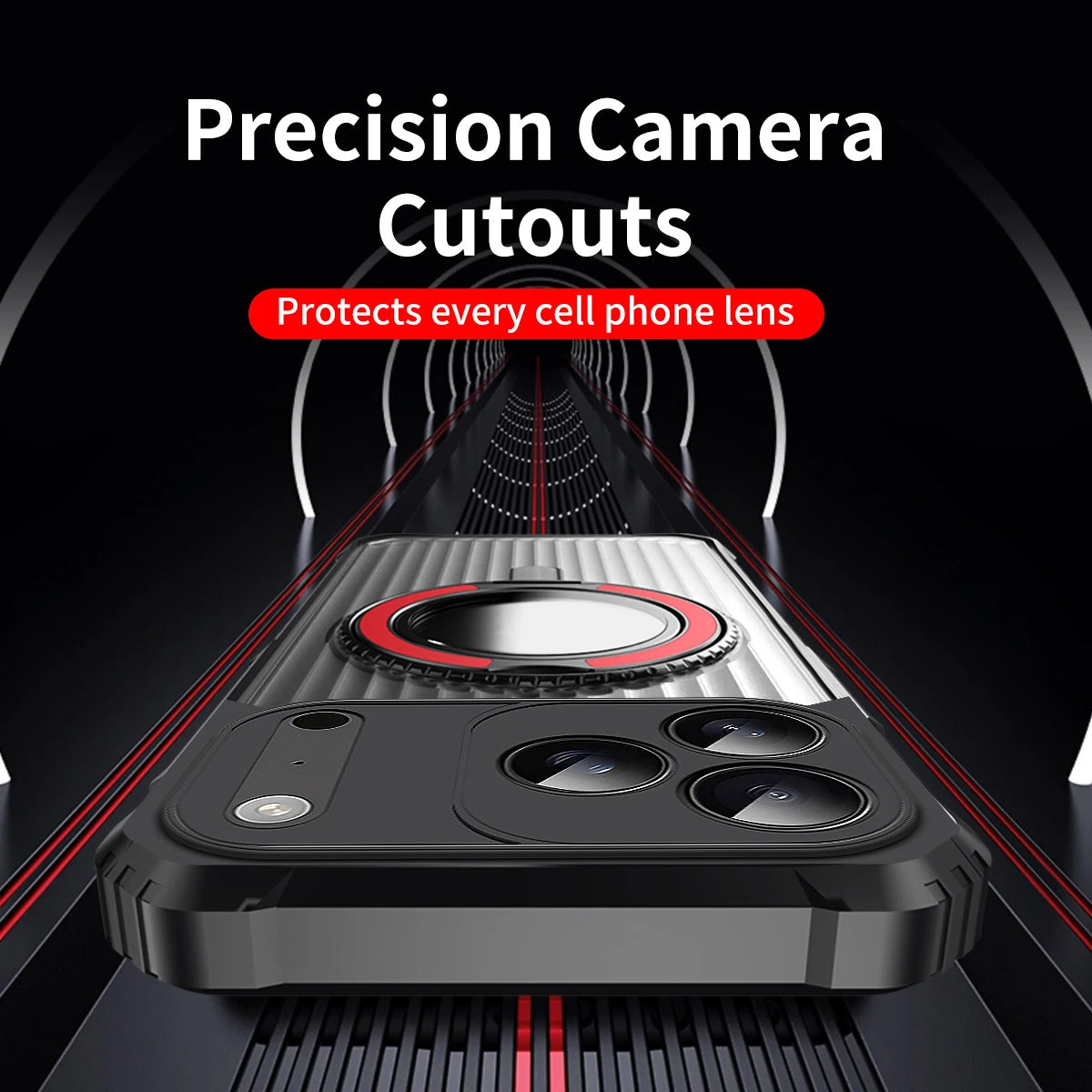 Shockproof Matte Stripe Armor Hard MagSafe Case for iPhone 17 Series