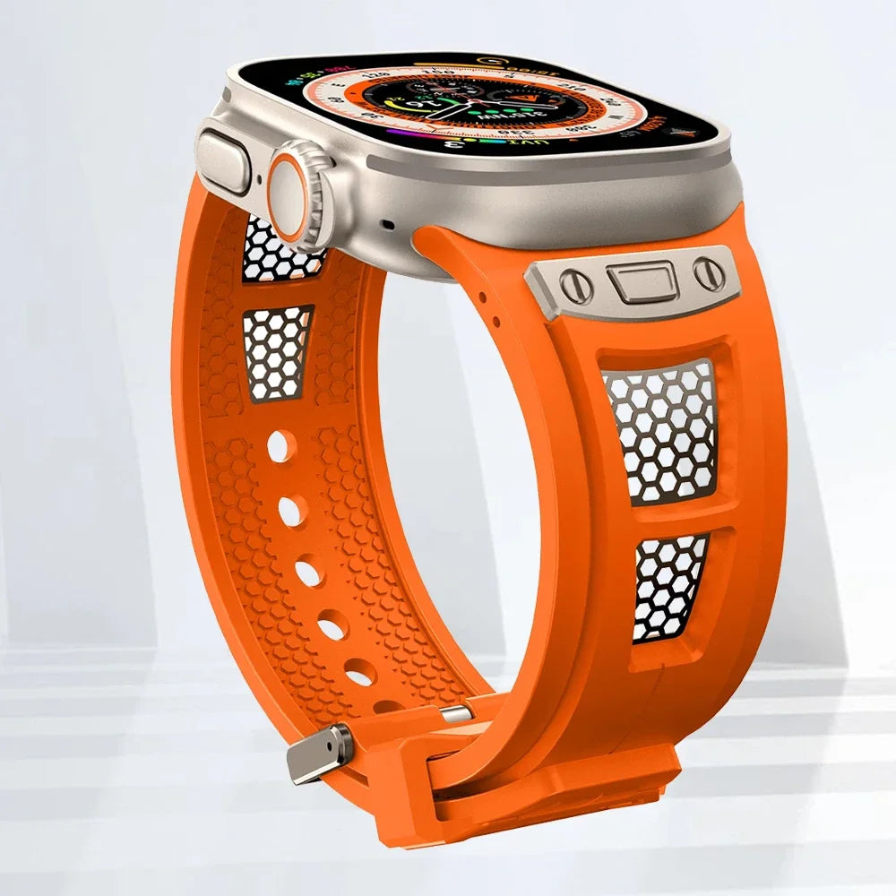 Perforated Mesh Sport Strap with Quick-Release Connector for Apple Watch
