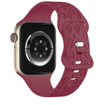Leopard Pattern Engraved Silicone Sport Band for Apple Watch