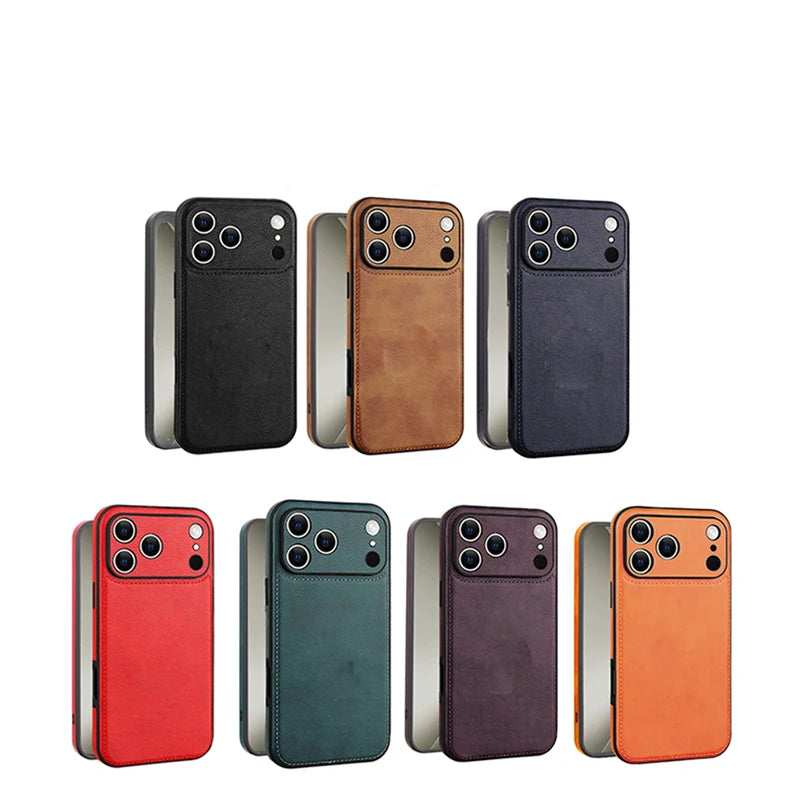 Classic Leather Texture Shockproof Case for iPhone 17 Series