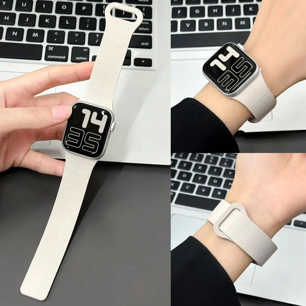 Magnetic Sport Band with Anti-Drop Tail Ring for Apple Watch