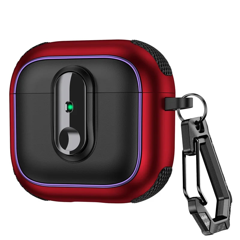 Shockproof Padded Case with Metal Carabiner Clip for AirPods Pro 3