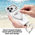 Liquid Silicone Heart-Shaped Kickstand Case with Camera Protection for iPhone 18 Series