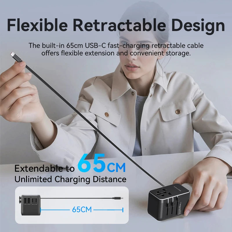 Vention 35W GaN Universal Travel Adapter