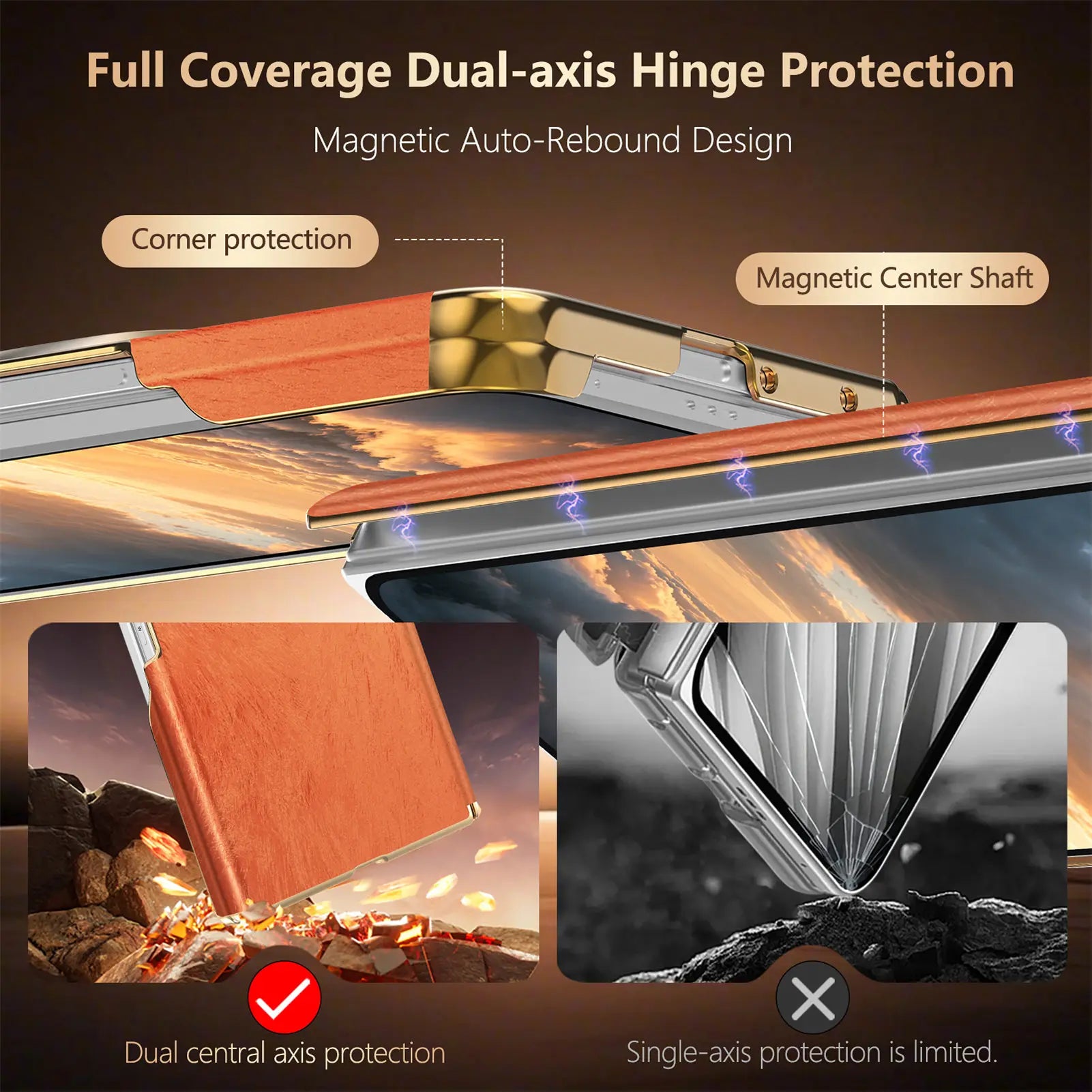 Luxury Velvet Texture Leather Protective Case for Samsung Galaxy Z Fold 8