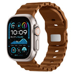 Breathable Perforated Silicone Band with Wave Pattern Grip for Apple Watch
