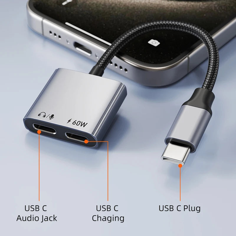 CABLETIME Dual Output USB-C Adapter