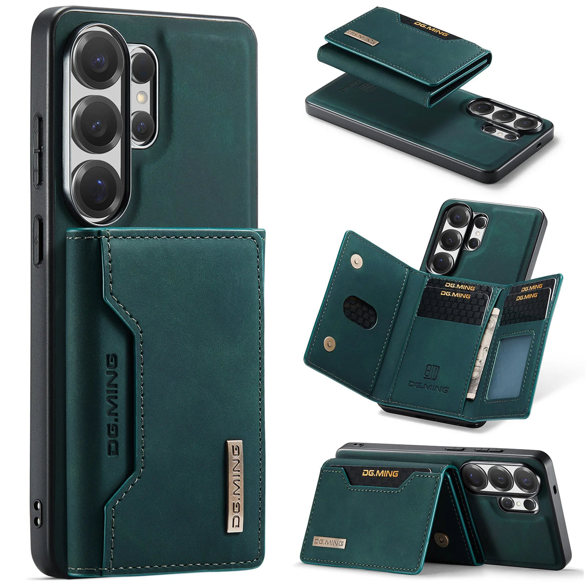 Detachable Magnetic Leather Wallet Case with Camera Ring Protection for Samsung Galaxy S26 Series