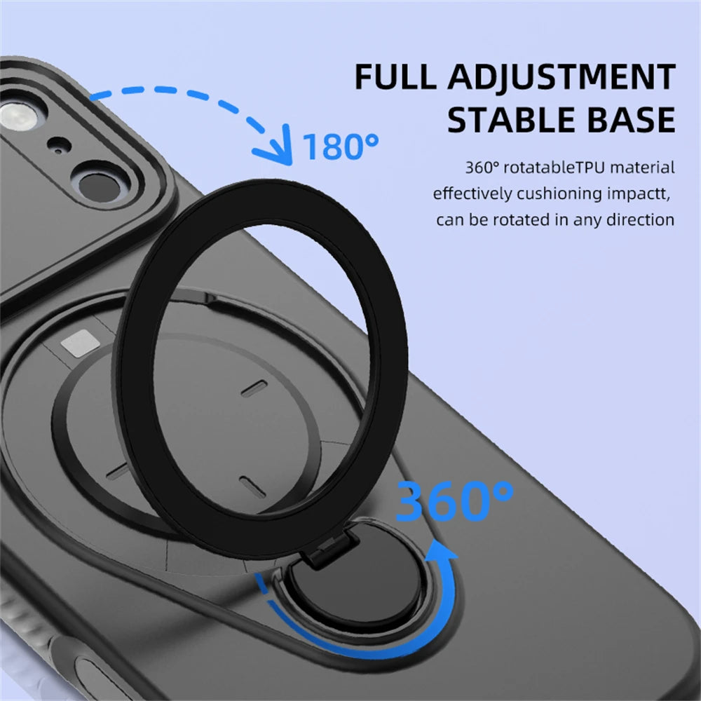 Premium Liquid Silicone MagSafe Case with Ring Stand for iPhone 17 Series