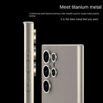 Samsung Galaxy S25 Ultra Metallic Frosted Leather Shockproof Case