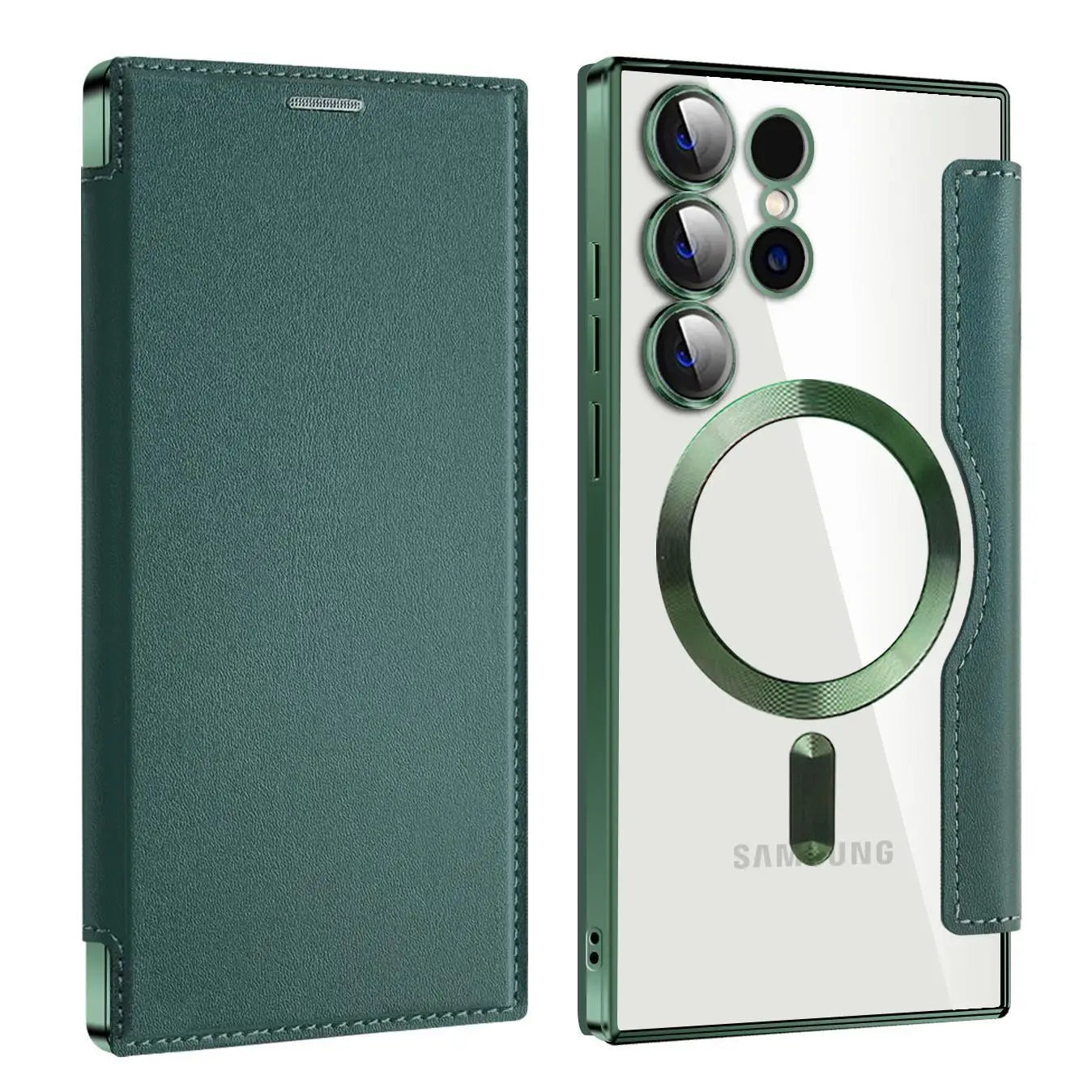 Protective Flip Magnetic Leather Case for Samsung Galaxy S25 Ultra