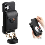 Crossbody Wallet Case with Mirror for iPhone 16