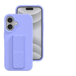 iPhone 16 Series Solid Color Bumper Case with Folding Stand Holder