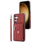 Crossbody Card Slot Wallet Leather Case for Samsung Galaxy S24 Series