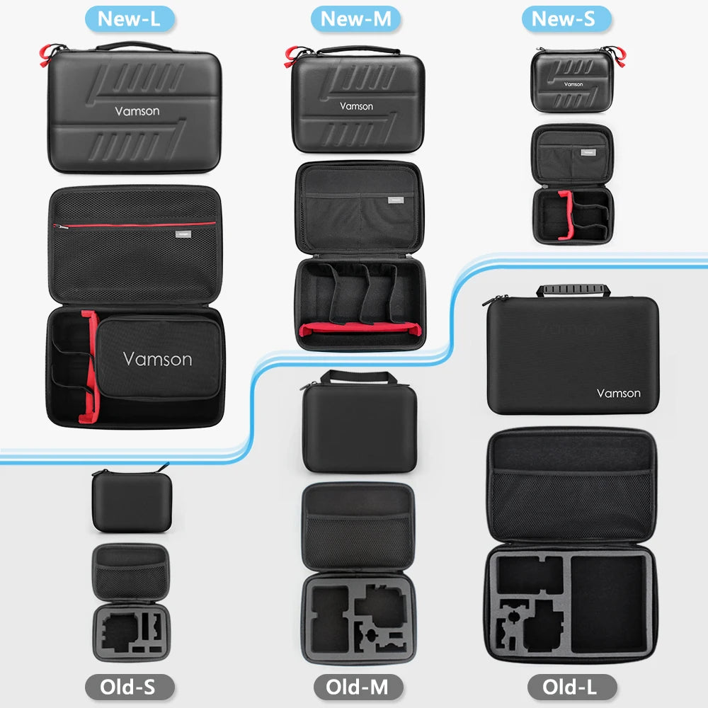 Large Waterproof PU Carrying Case for Action Cameras