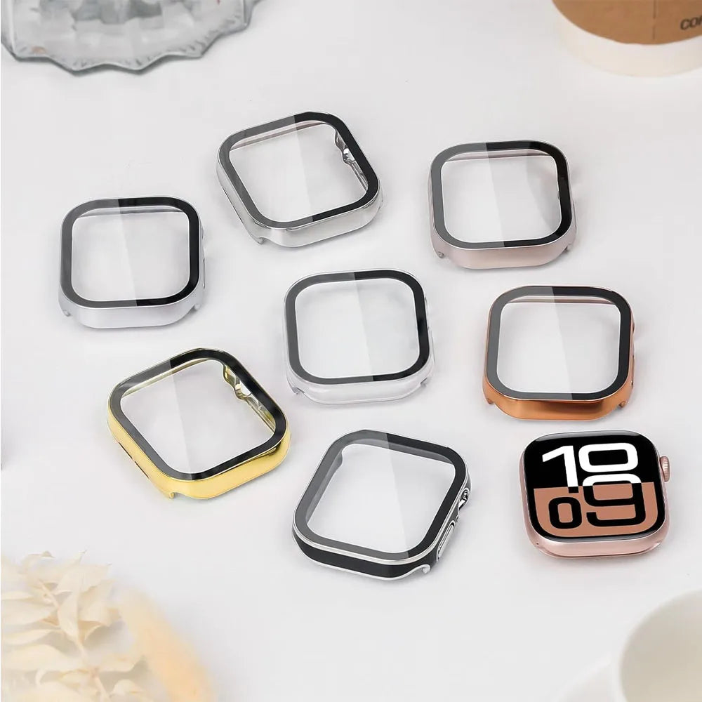 Apple Watch Series 11 Screen Protector Case with Tempered Glass