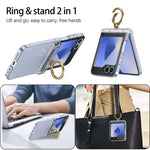 Luxury Hard Protective Case with Ring for Samsung Galaxy Z Flip 6