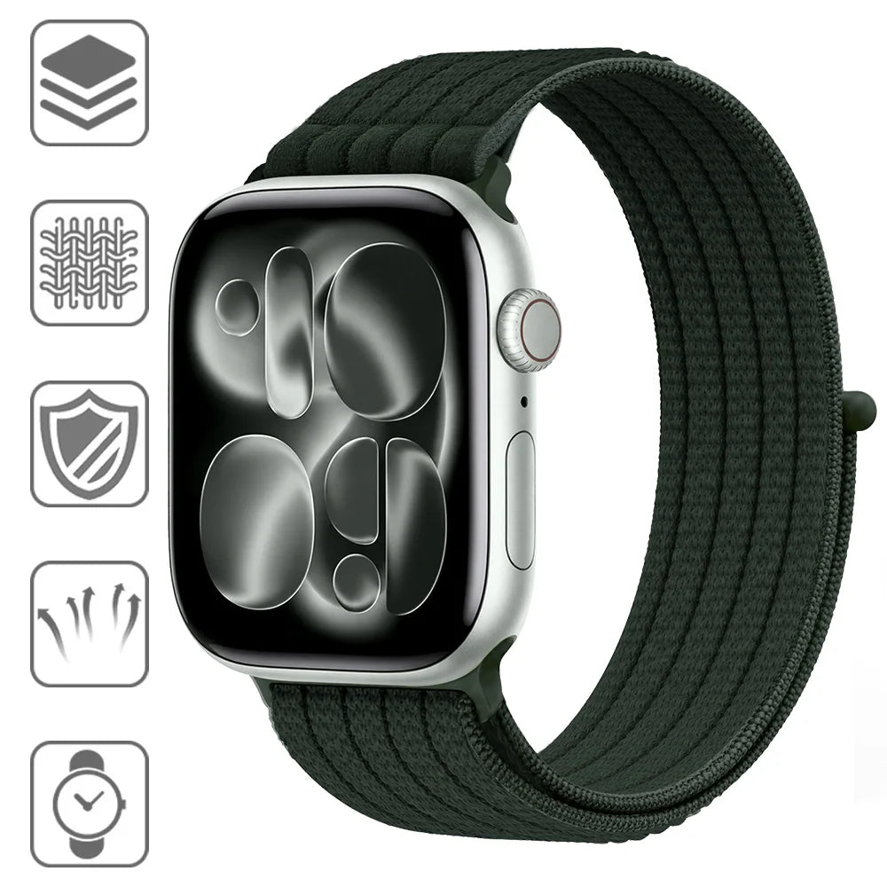 Breathable Hollow-Out Nylon Loop Band for Apple Watch