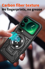 Xiaomi 17 Series Magnetic Armor Case with 360° Rotating Stand Bracket