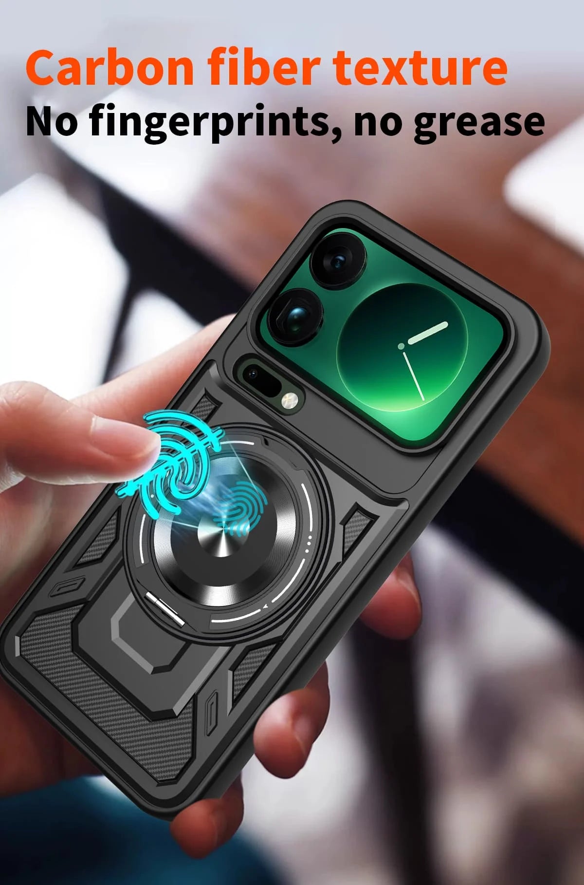 Xiaomi 17 Series Magnetic Armor Case with 360° Rotating Stand Bracket