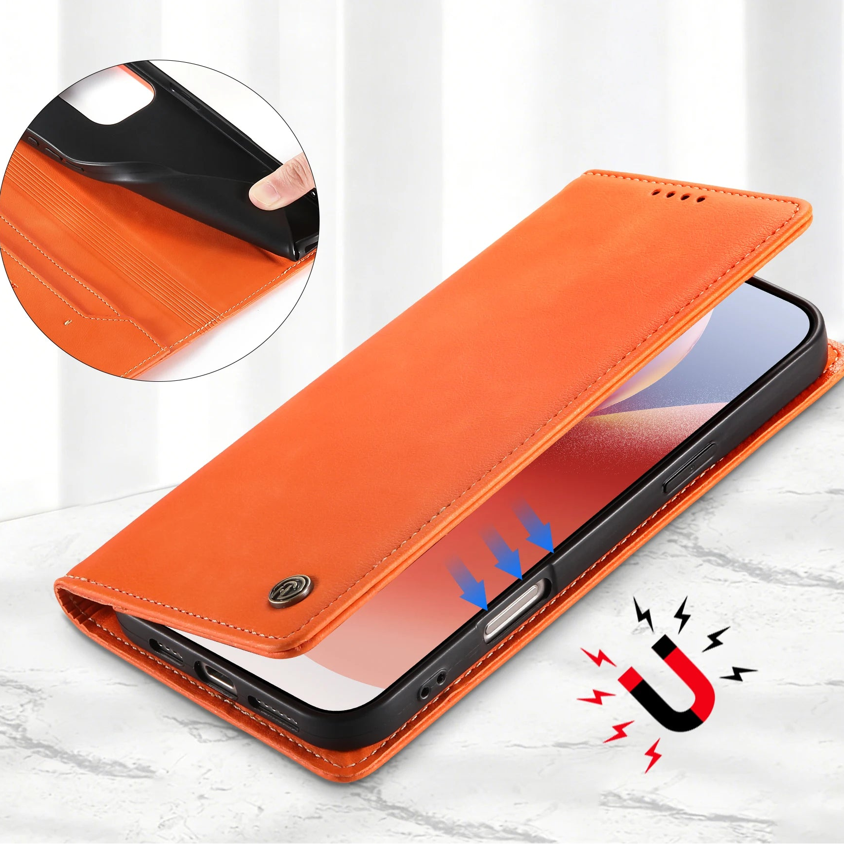 Google Pixel 9 Series Leather Wallet Case with RFID Blocking