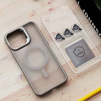 Transparent Minimalist MagSafe Charging Protective Case with Invisible Stand for iPhone 15 Series