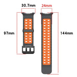 Perforated Silicone Watch Strap with Adjustable Fit for Samsung Galaxy Watch 9