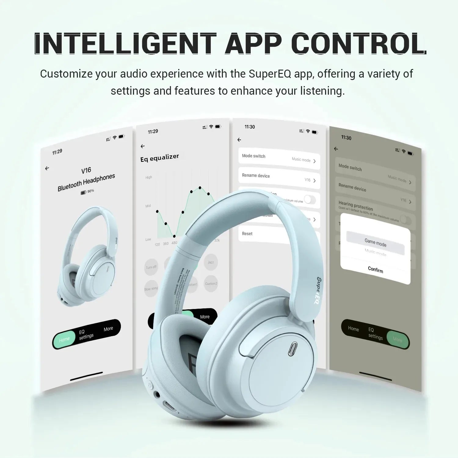 OneOdio SuperEQ V16 Bluetooth 5.3 Over-Ear Headphones