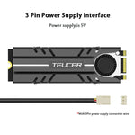 TEUCER M.2 NVMe SSD Heatsink with Active Cooling Fan