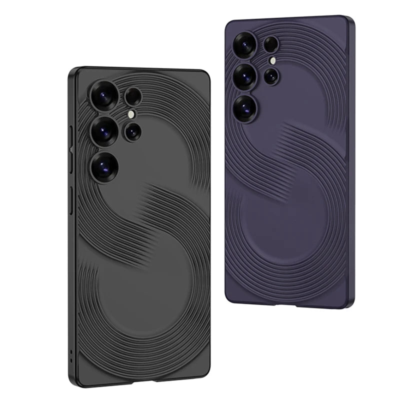 Unique S-Pattern Hard PC Phone Case with Camera Guard for Samsung Galaxy S25 Ultra