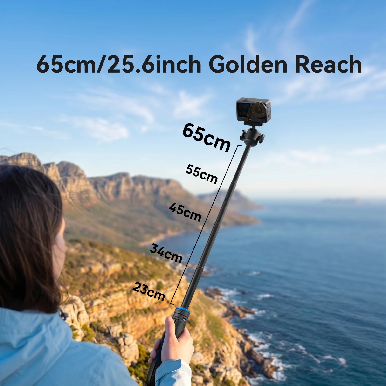 Telesin Aluminum Alloy Quick-Deploy Tripod Selfie Stick