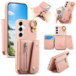 Zipper Wallet Leather Case with Ring Holder for Samsung Galaxy A36