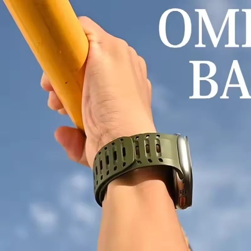 Breathable Magnetic Silicone Strap for Apple Watch