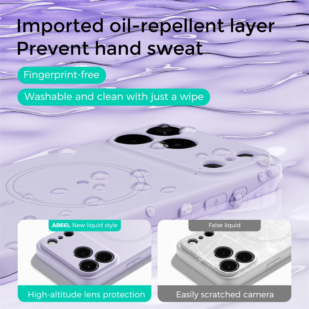 Soft Matte Liquid Silicone MagSafe Case for iPhone 17 Series
