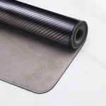 Large Carbon Fiber Embossed Leather Desk Mat