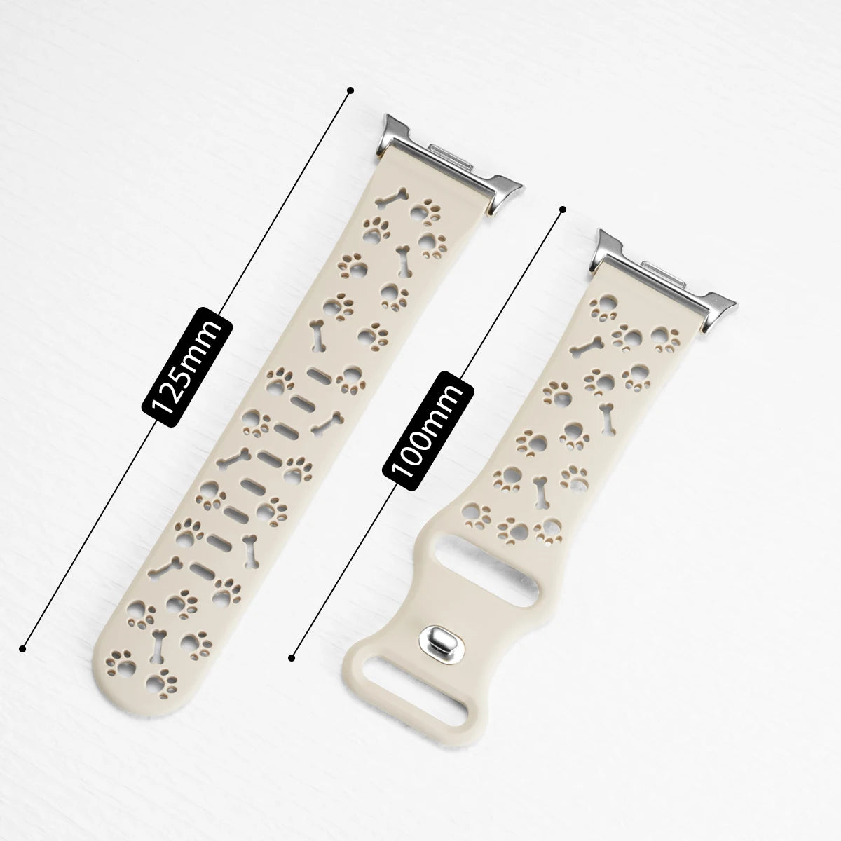 Paw Print Perforated Silicone Band for Samsung Galaxy Watch 8 and Watch 8 Classic