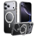 MagSafe Compatible Transparent Case with 360° Kickstand for iPhone 17 Series