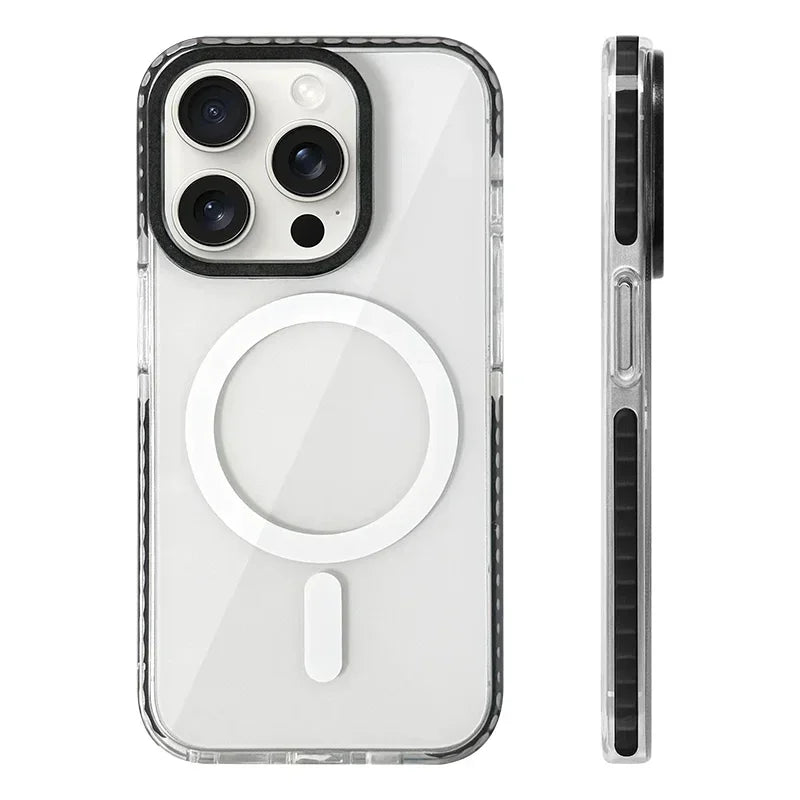 Neon Color Clear Bumper MagSafe Case for iPhone 15 Series