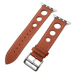 Perforated Leather Band with Pin-and-Tuck Closure for Apple Watch