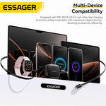 Essager 65W GaN Fast Charger with Retractable Type-C Cable