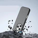 Skin-Friendly Plain Leather + TPU Case for iPhone 16 Series