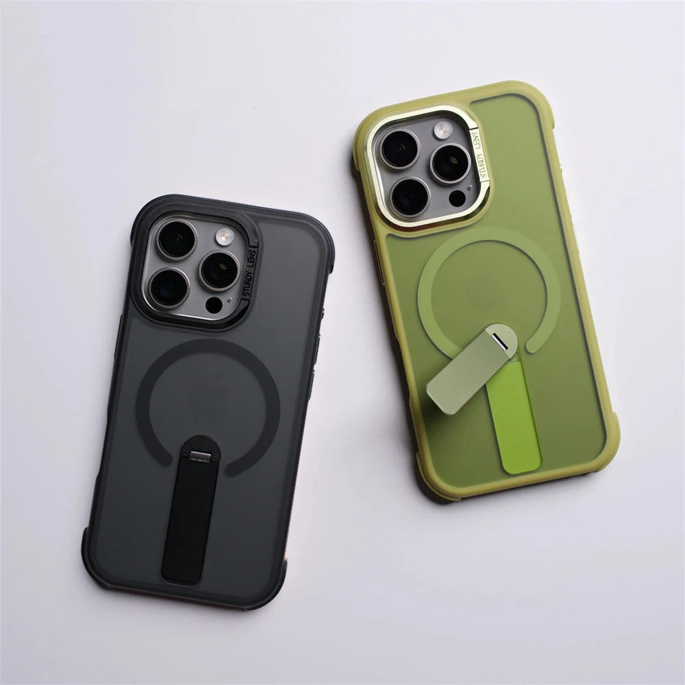 Shockproof Case with Integrated Ring Grip Kickstand for iPhone 18 Series