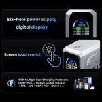 ASOMETECH 240W 6-in-1 GaN Charging Station with Digital Display