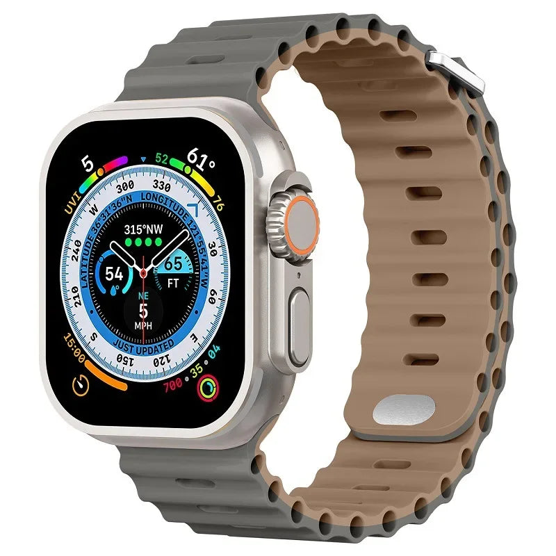 Soft-Touch Ocean Silicone Sport Band for Apple Watch