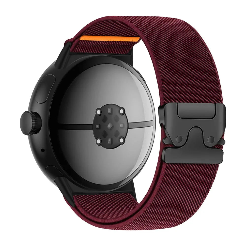 Parachute-Style Nylon Watch Band with Adjustment Teeth for Google Pixel Watch 4